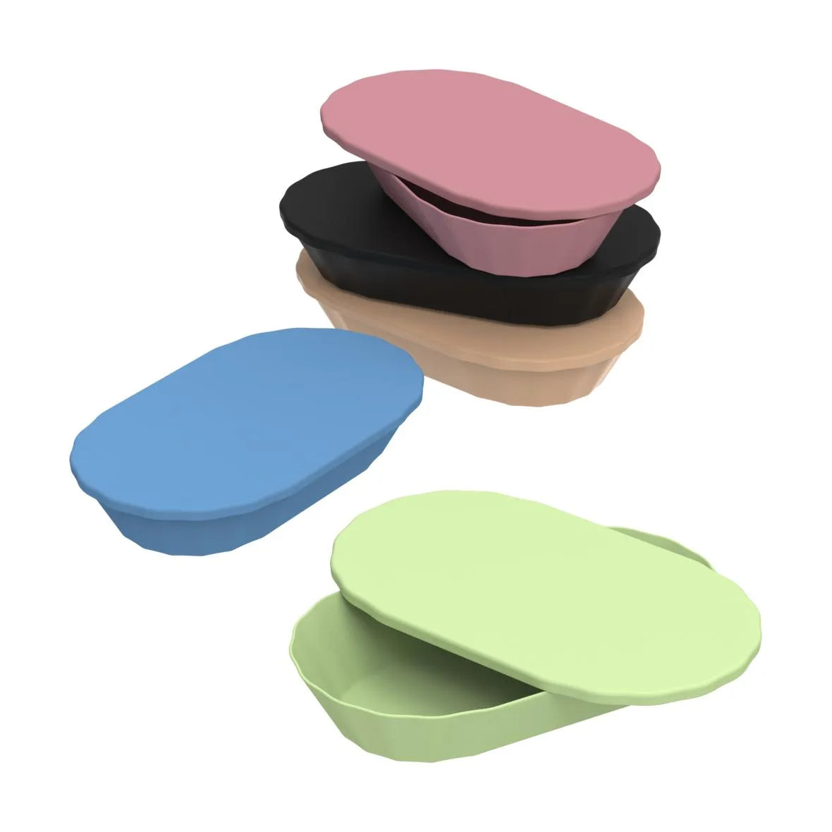Mehrweg-Snackschalen ToGo mit Deckel, PP, 204x119x43mm - Better-Pack UG