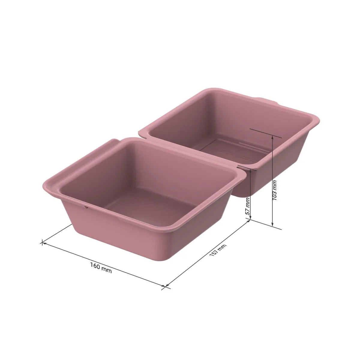 Mehrweg-Burgerboxen, 157x157x104mm - Better-Pack UG