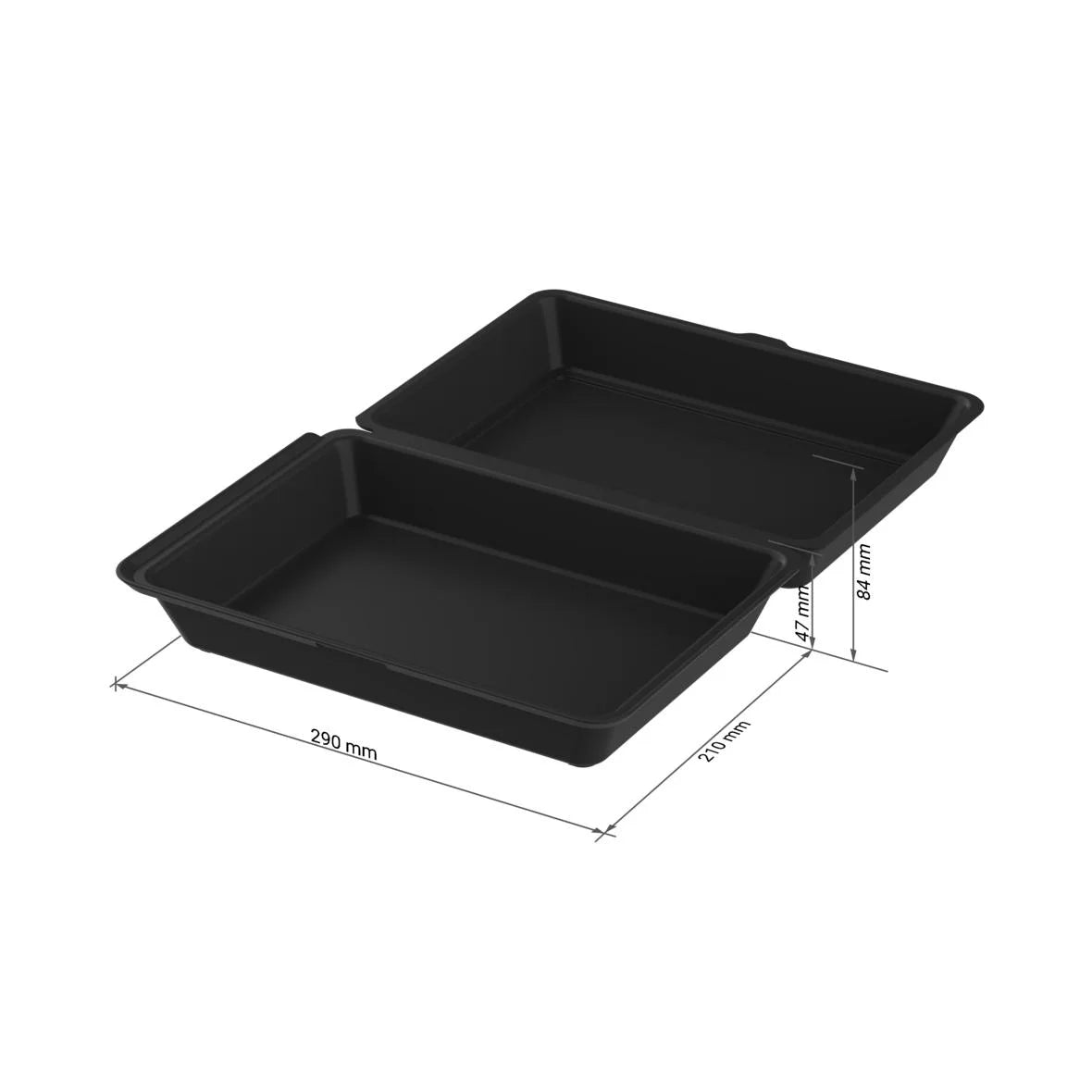 Mehrweg-Menüboxen ToGo, XL, 290x210x84mm, ungeteilt - Better-Pack UG