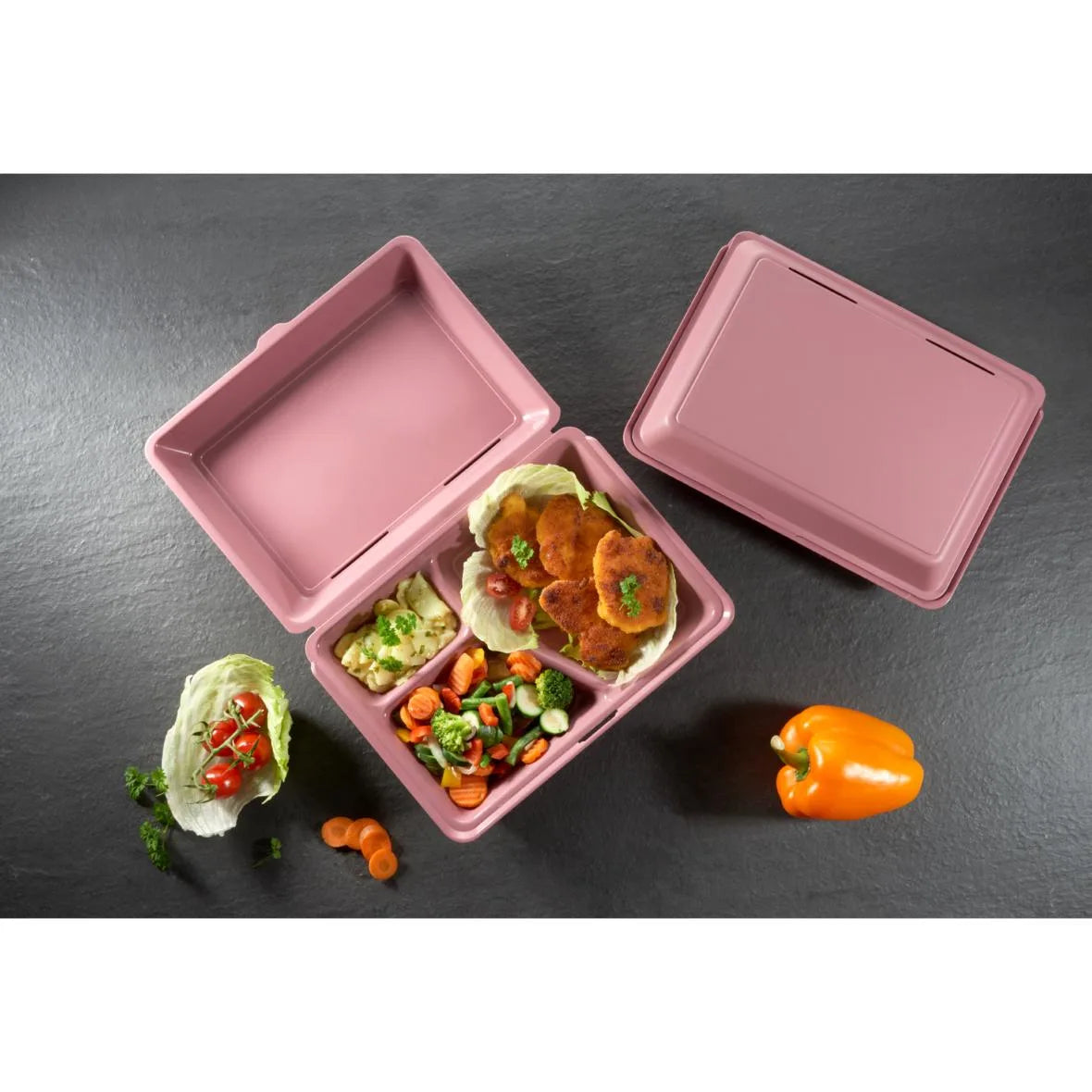 Mehrweg-Menüboxen ToGo, XL, 290x210x84mm, 3-geteilt - Better-Pack UG