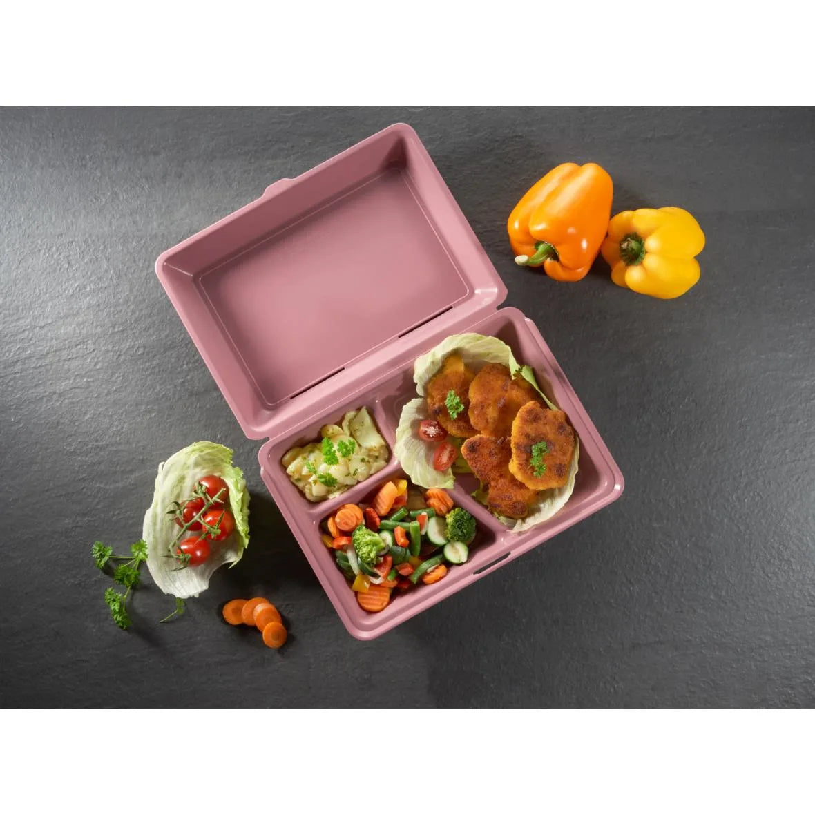 Mehrweg-Menüboxen ToGo, XL, 290x210x84mm, 3-geteilt - Better-Pack UG