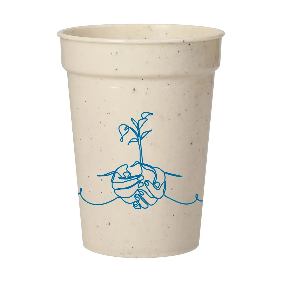 Mehrweg-Trinkbecher "Pfand", ISCC-PP, 300ml, Ø87x114mm, beigebraun - Better-Pack UG