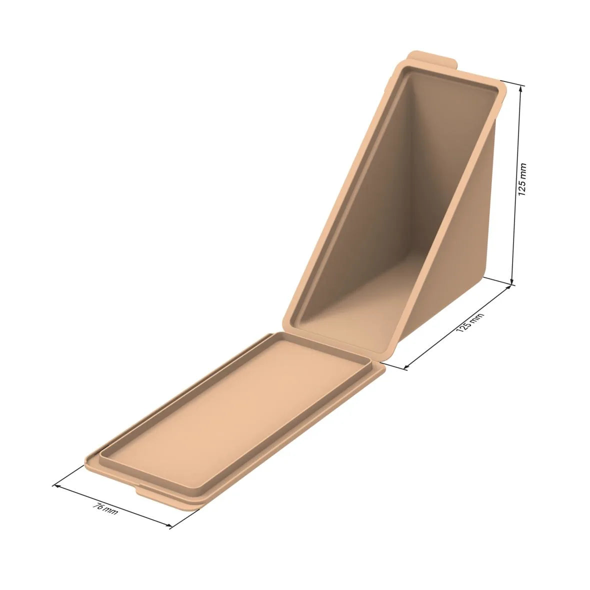 Mehrweg-Sandwichboxen ToGo, PP, 185x90x75mm - Better-Pack UG