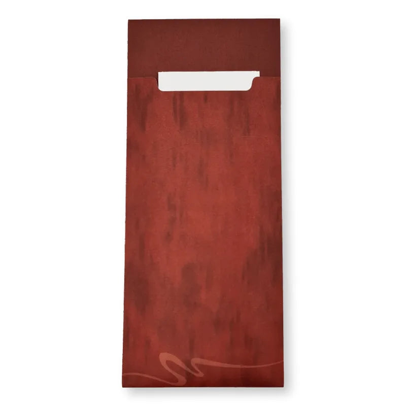 Serviettentaschen "Gourmet Gastro", 85x200mm, mit Tissue-Serviette, 33x33cm, 2-lagig - Better-Pack UG