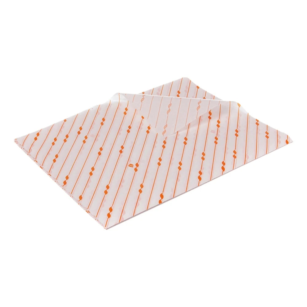 Hamburger-Papier, Kraftpapier, 25x31cm, Neutraldruck - orange