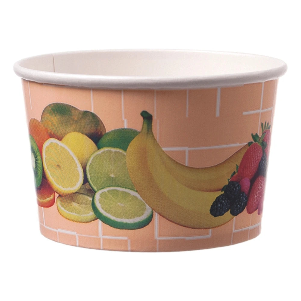 Eisbecher To Go "Früchte", Pappe, apricot