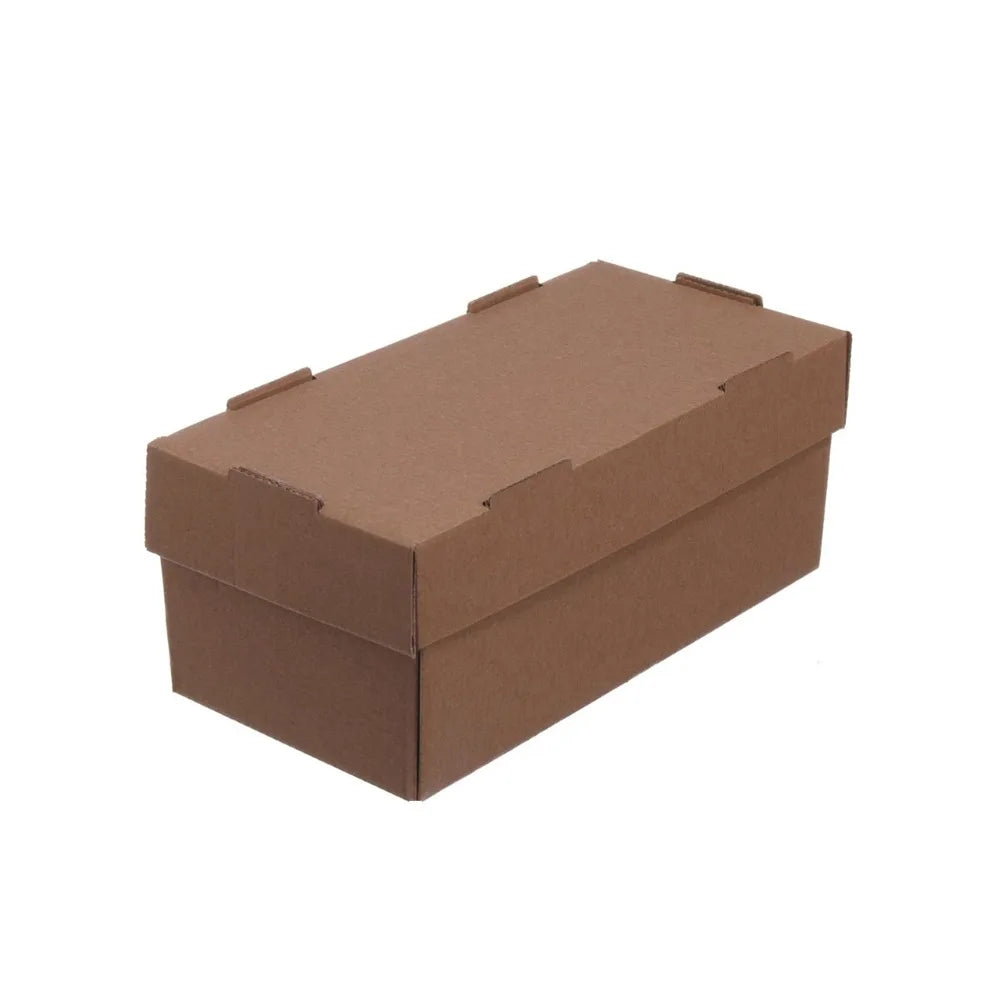 Hamburger-Doppelboxen/Faltboxen, Pappe, 24x12x10cm, braun - Better-Pack UG