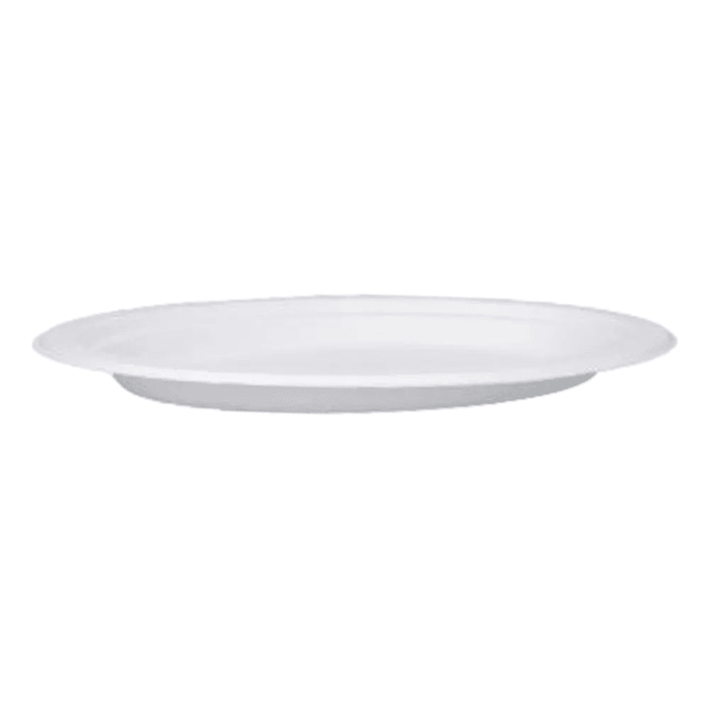 Bagasse-Teller, oval, ungeteilt, 26x19x2cm, naturweiß - Better-Pack UG