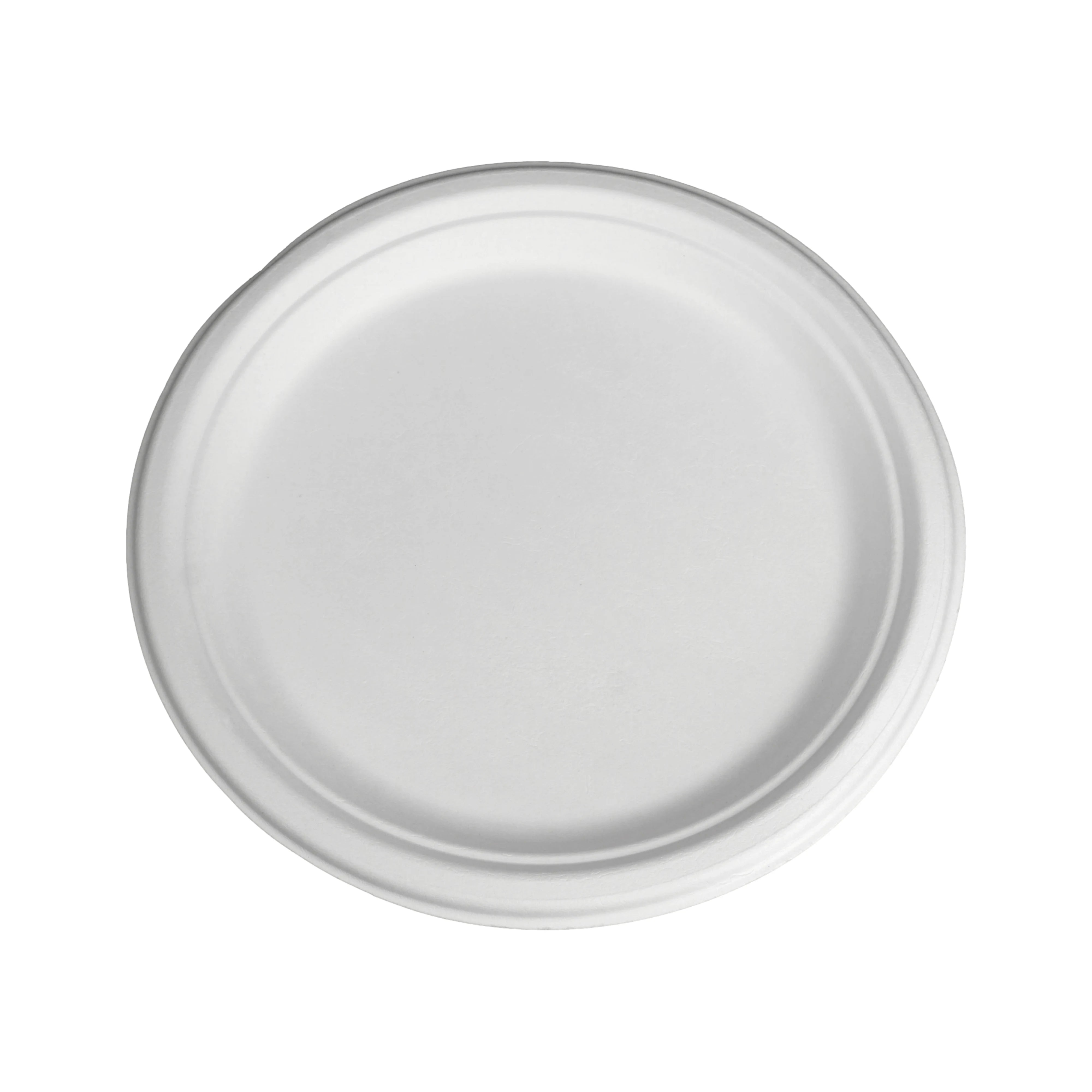 Bagasse-Teller, rund, naturweiß - Better-Pack UG