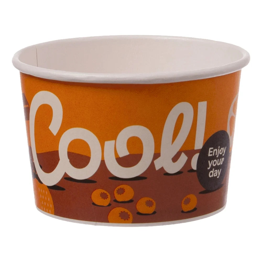 Eisbecher To Go "Früchte Top", Papier, Neutraldruck - 140ml