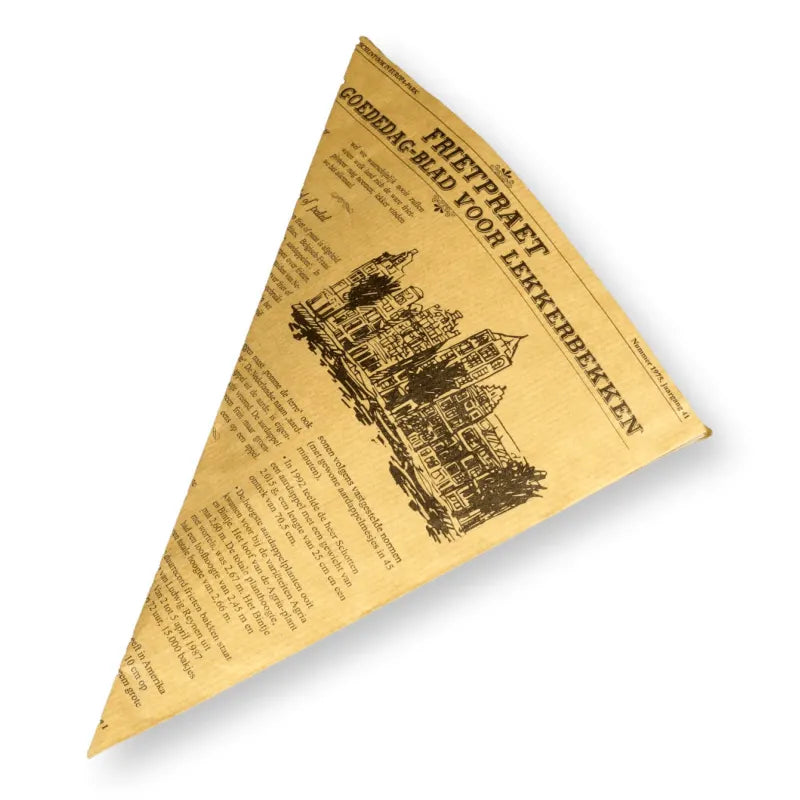 Spitztüten "Lekkerbekken", Kraftpapier / Pergament-Ersatz, gebündelt, braun / weiß - Better-Pack UG