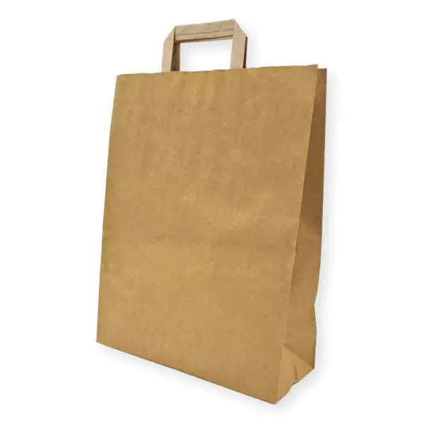 Papier-Tragetaschen, Kraftpapier, Innenhenkel, 22+10x28cm, 70g/m², braun - Better-Pack UG