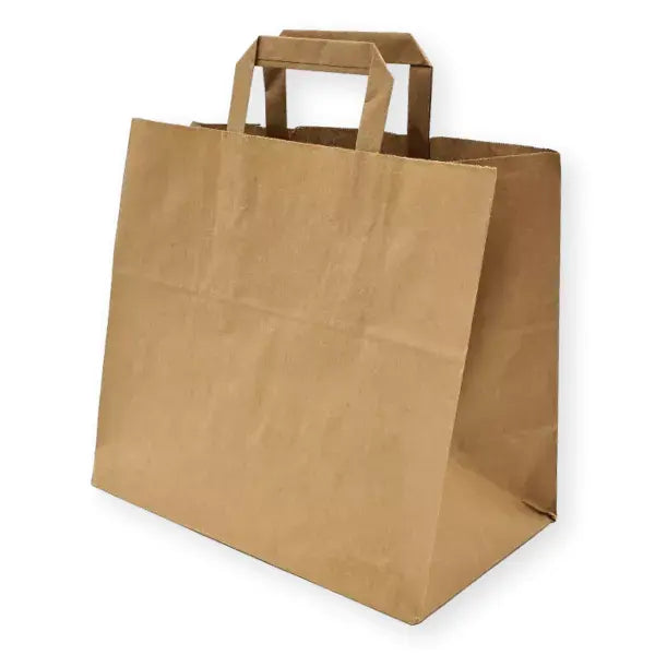 Papier-Tragetaschen, Kraftpapier, Innenhenkel, 32+12x40cm, 80g/m², braun - Better-Pack UG