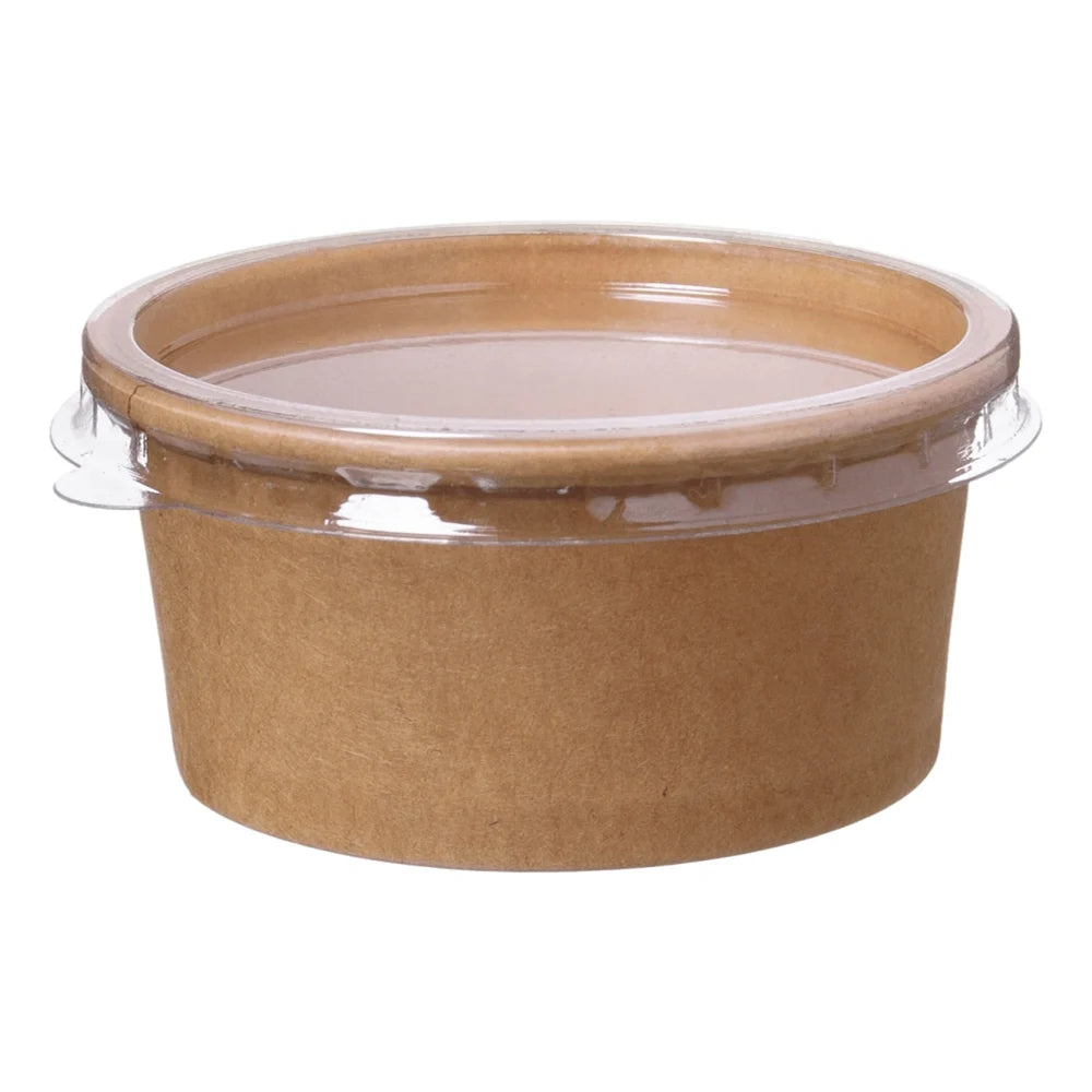 Dressingbecher mit Deckel, Pappe/PET, braun/transparent - 60ml