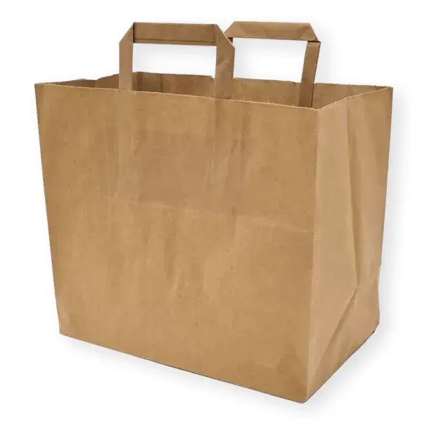 Papier-Tragetaschen, Kraftpapier, Innenhenkel, 32+17x27cm, 70g/m², braun - Better-Pack UG