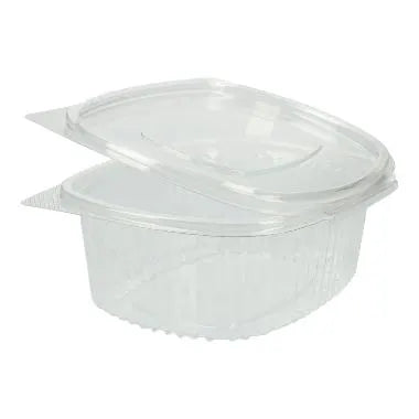 Salatschalen mit anhÀngendem Deckel, rPET, oval, transparent - Better-Pack UG