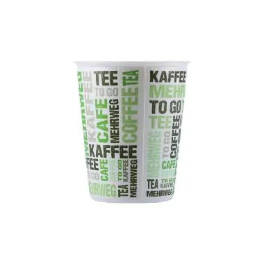 Mehrweg-Kaffeebecher "BeGreen", PP, weiß - Better-Pack UG