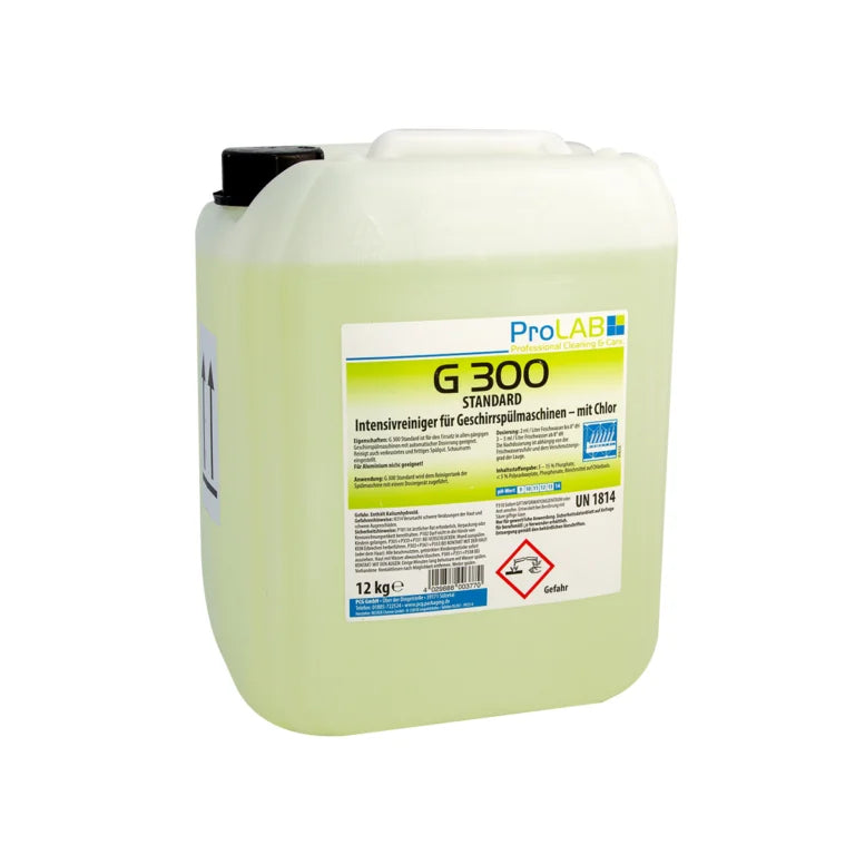 Geschirrreiniger "G-300", Standard mit Chlor für Spülmaschinen, 12kg Kanister, UN-1814/8/II/KK - Better-Pack UG