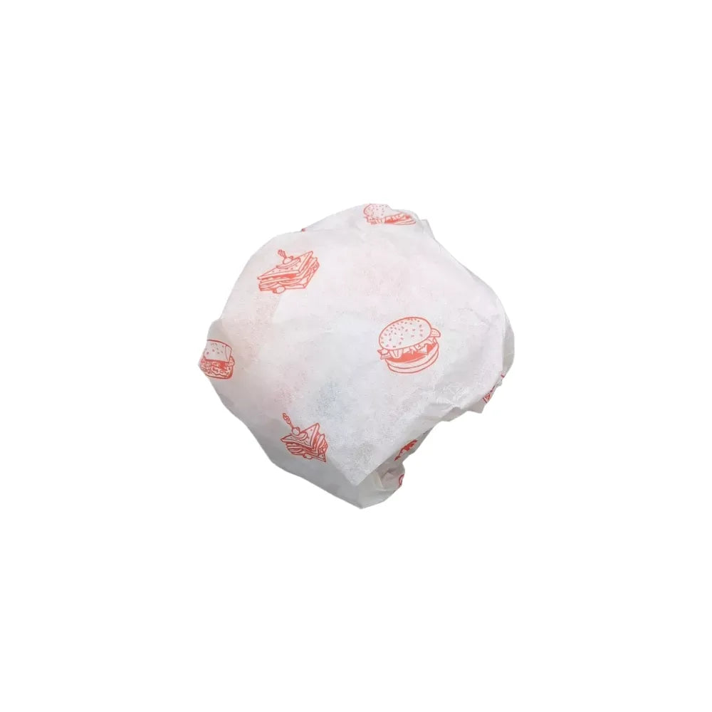 Hamburger-Papier, Kraftpapier, 31x40cm, Neutraldruck, rot - Better-Pack UG