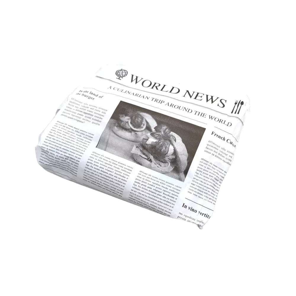 Einschlagpapier "Newspaper", Pergament-Ersatz, 40g/m², weiß - Better-Pack UG