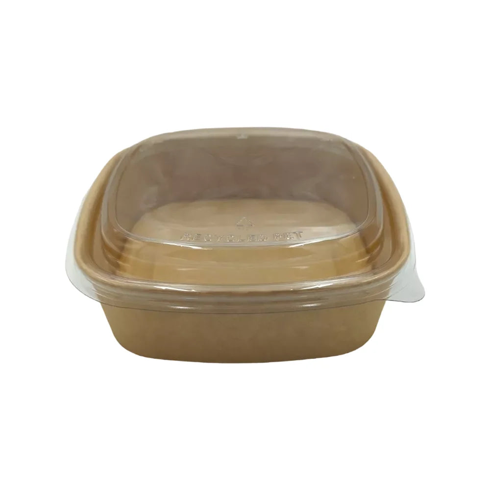 Deckel für Salatschalen To Go (900/1200ml, eckig), rPET, 170x170x19mm, transparent - Better-Pack UG