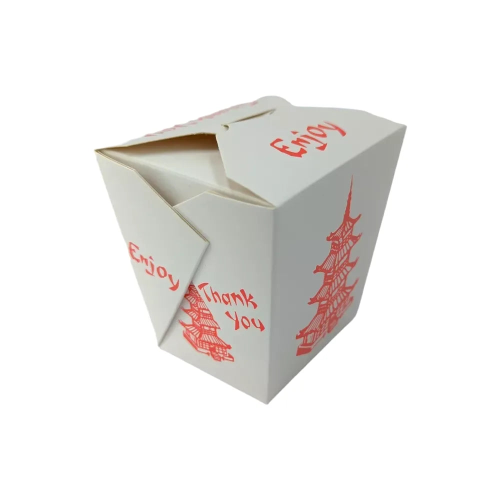 Asiaboxen (eckig), Papier, Neutraldruck, weiß - Better-Pack UG