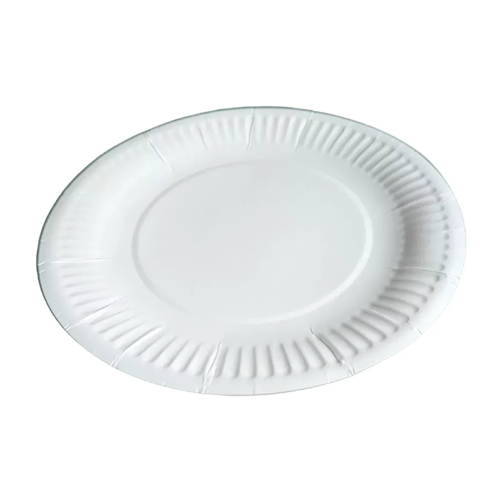 Pappteller/Einwegteller Papier, rund, weiß