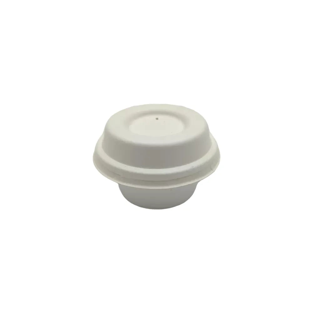 Deckel für Verpackungsbecher (30, 45ml, rund), Bagasse, Ø62mm, natur - Better-Pack UG