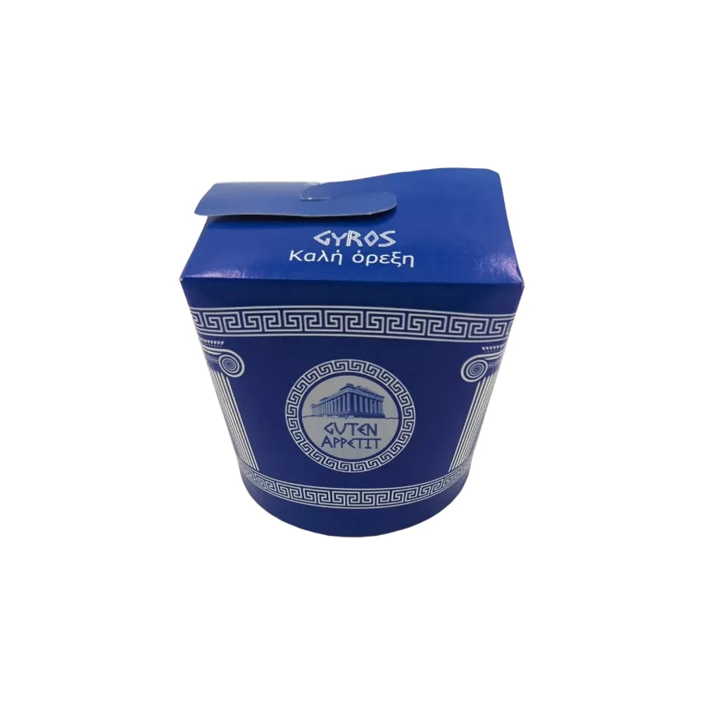 Gyrosboxen (rund), Papier, Neutraldruck, blau - Better-Pack UG