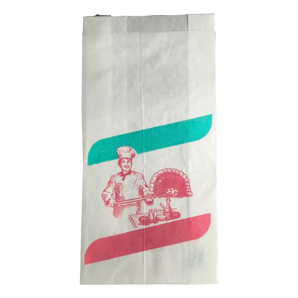 Pizza-Faltenbeutel "Italia", Neutraldruck, weiß - Better-Pack UG