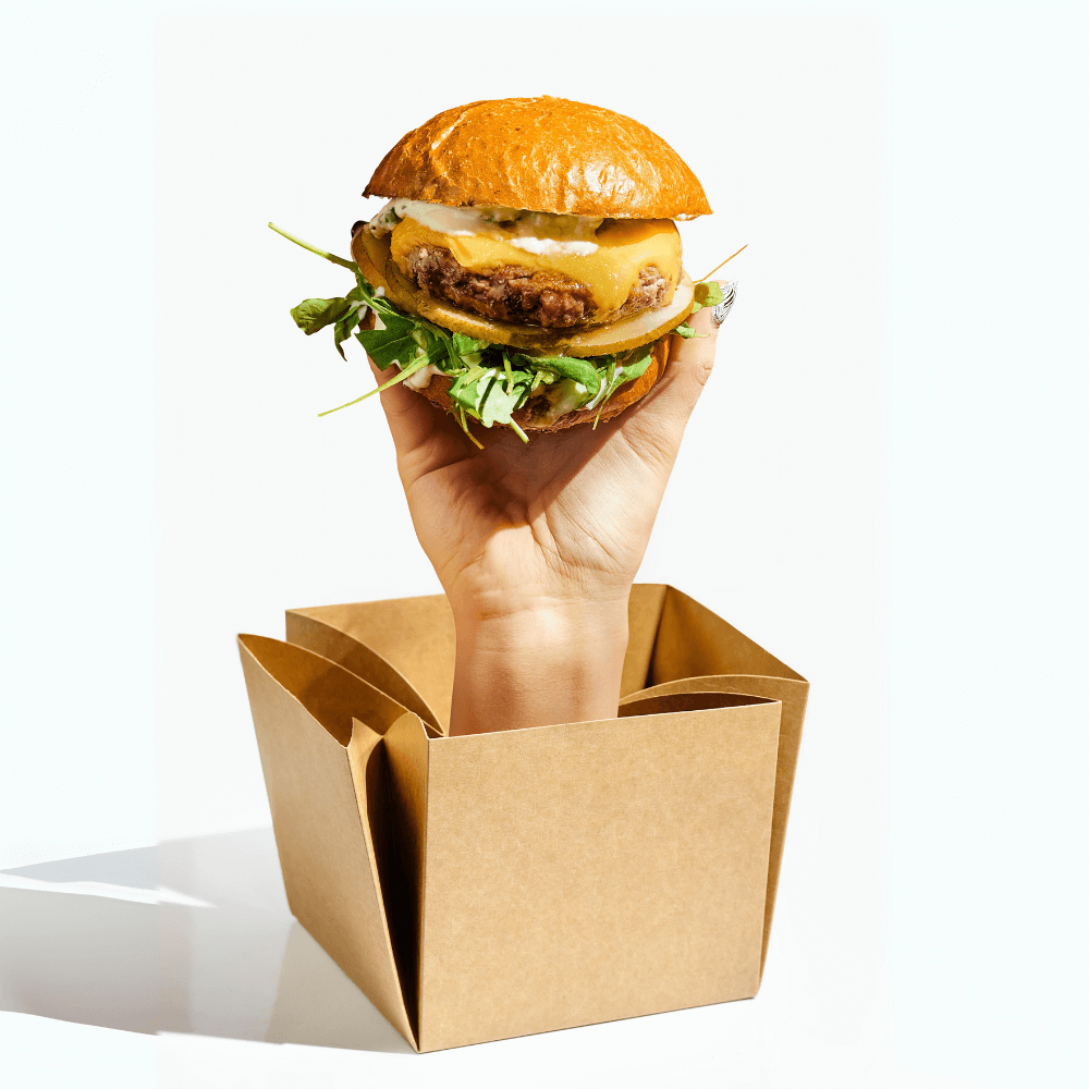 Umweltfreundliche Burger Boxen