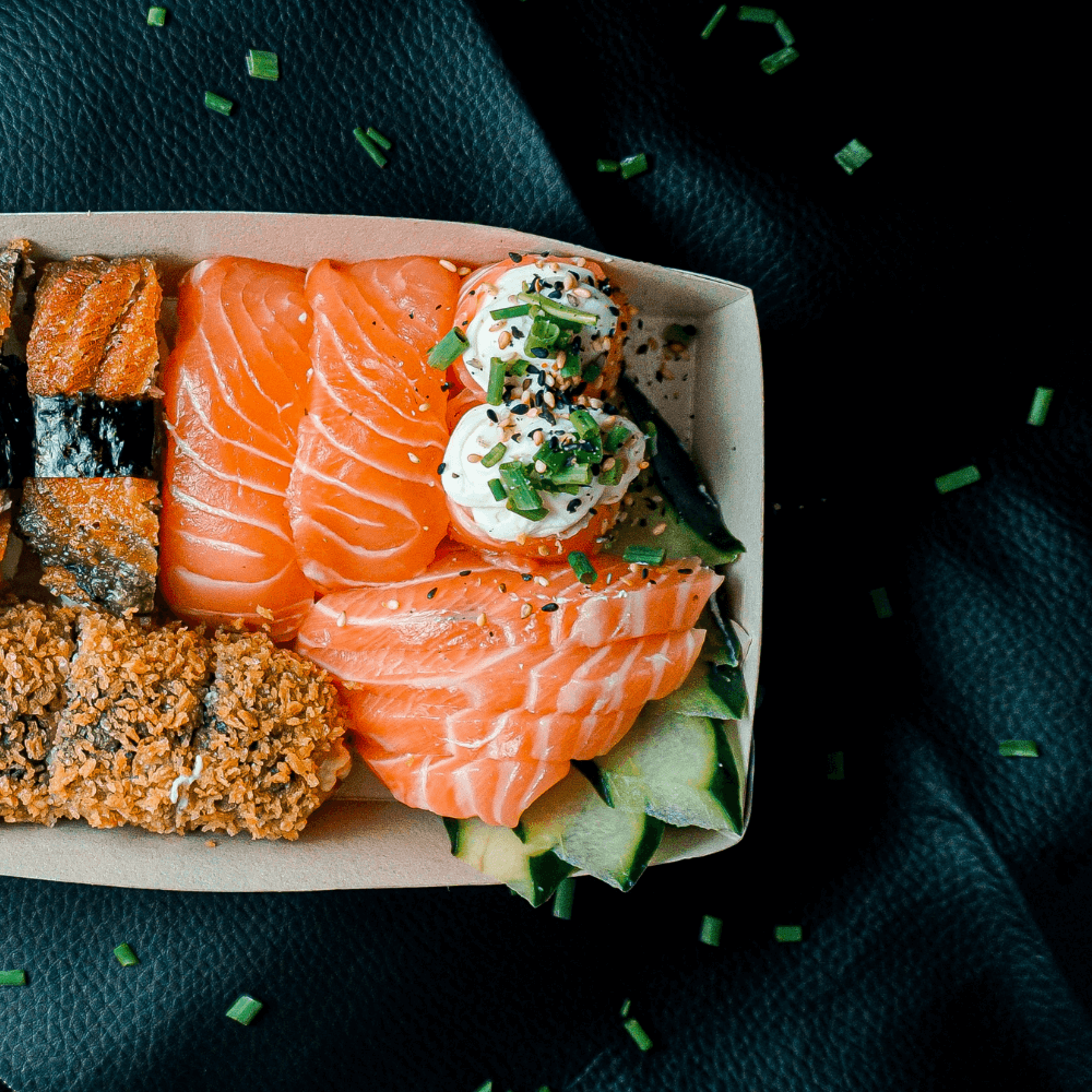 Sushi Verpackung aus umweltfreundlichem Karton
