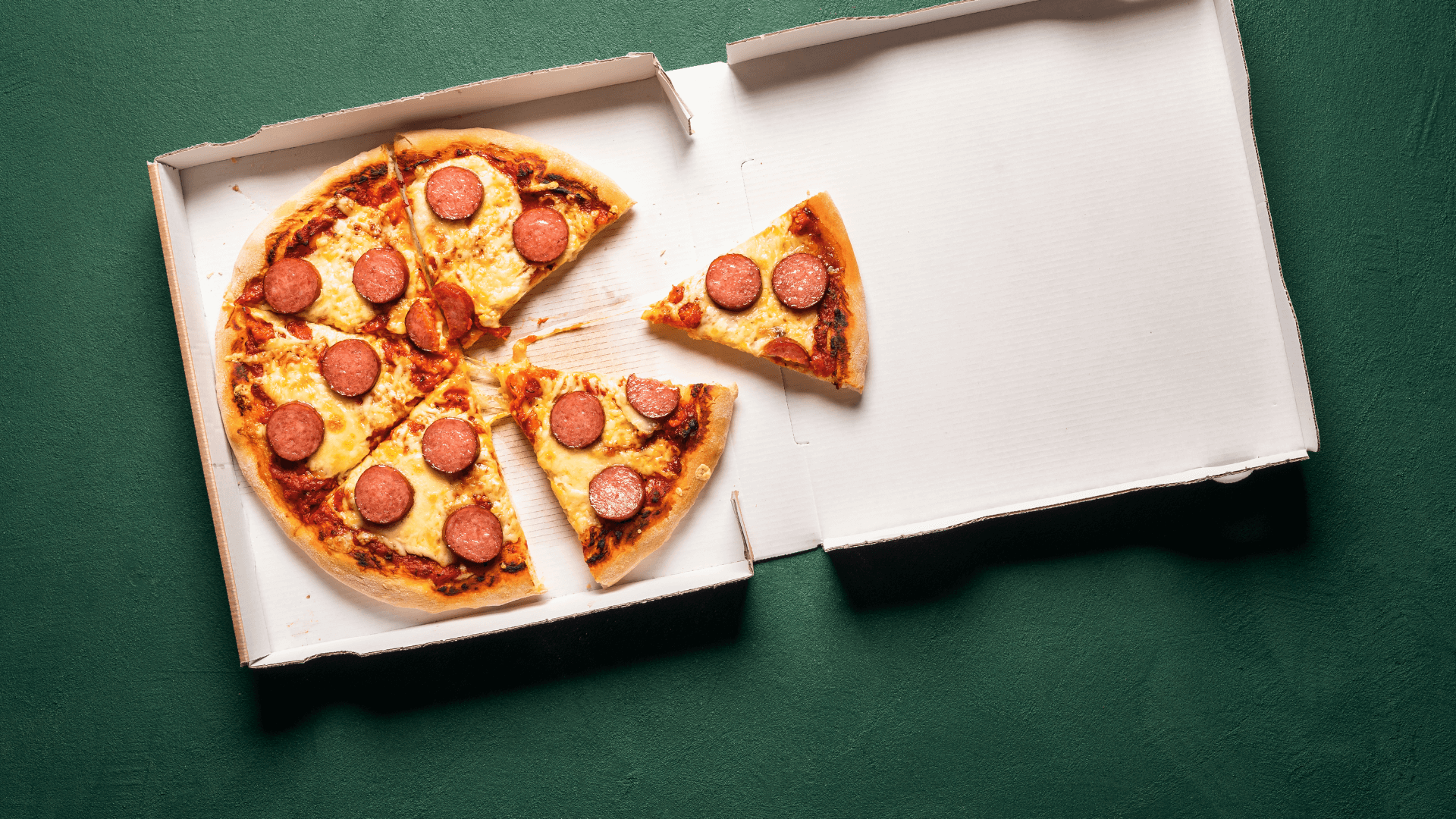 Pizzakarton in weiß