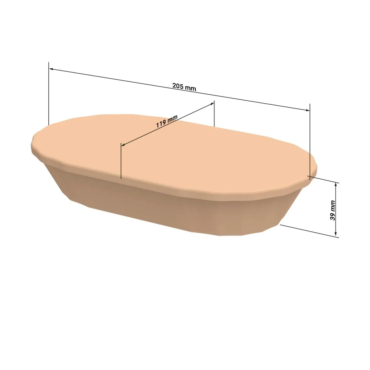 Mehrweg-Snackschalen ToGo mit Deckel, PP, 204x119x43mm