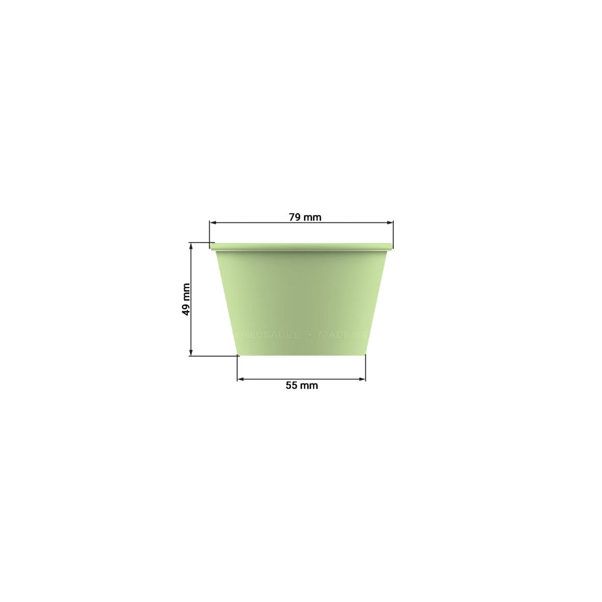 Mehrweg-Kaffeebecher ToGo, PP, 100ml, Ø79x49mm