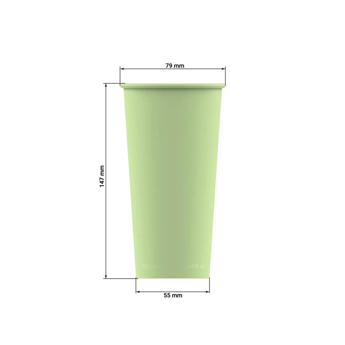 Mehrweg-Kaffeebecher ToGo, PP, 400ml, Ø79x147mm