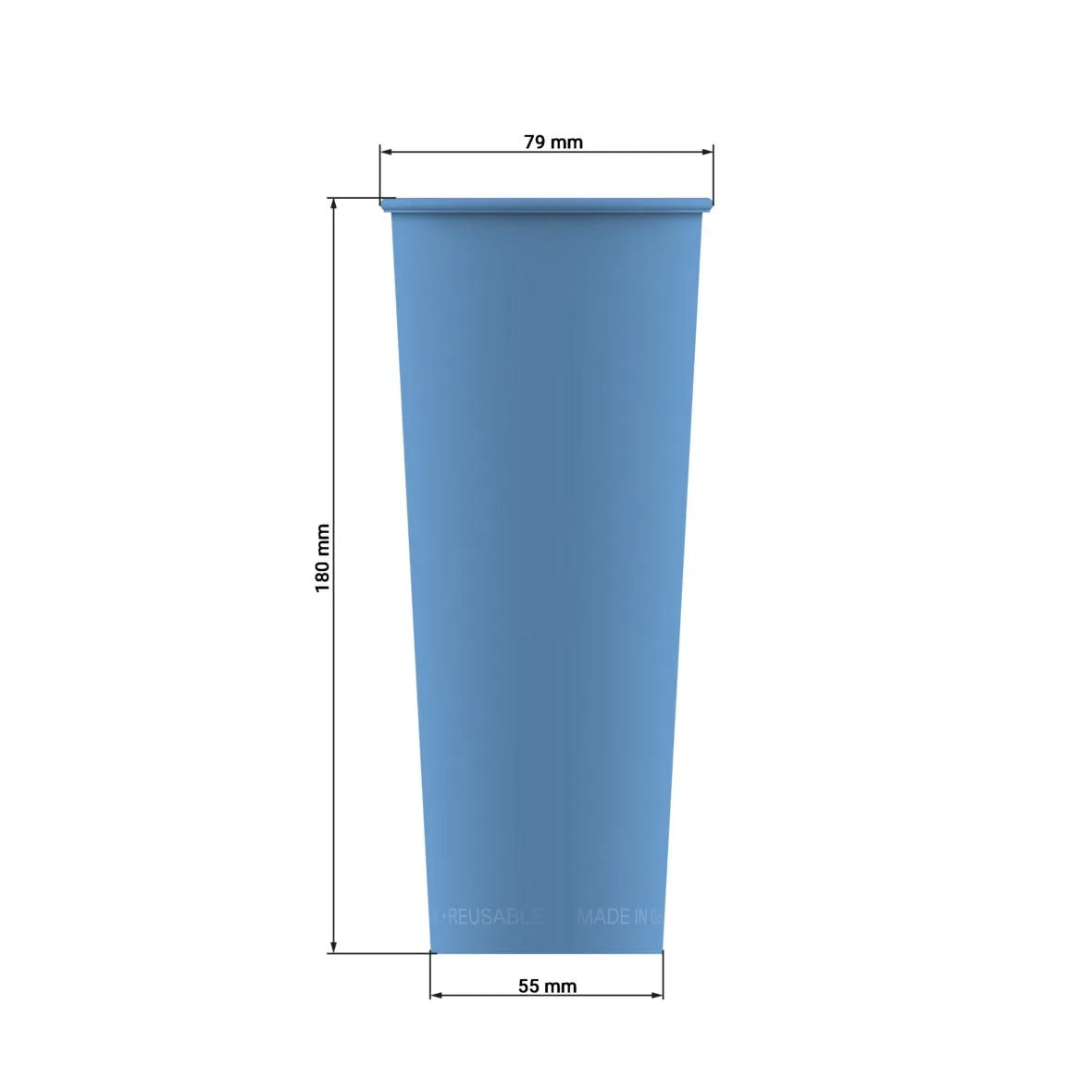 Mehrweg-Kaffeebecher ToGo, PP, 500ml, Ø79x180mm