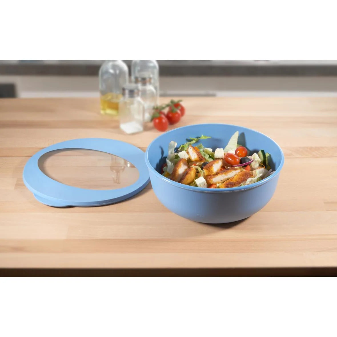 Mehrweg-Food-Bowl ToGo inkl. Deckel, Deluxe, 2200ml, Ø228x92mm