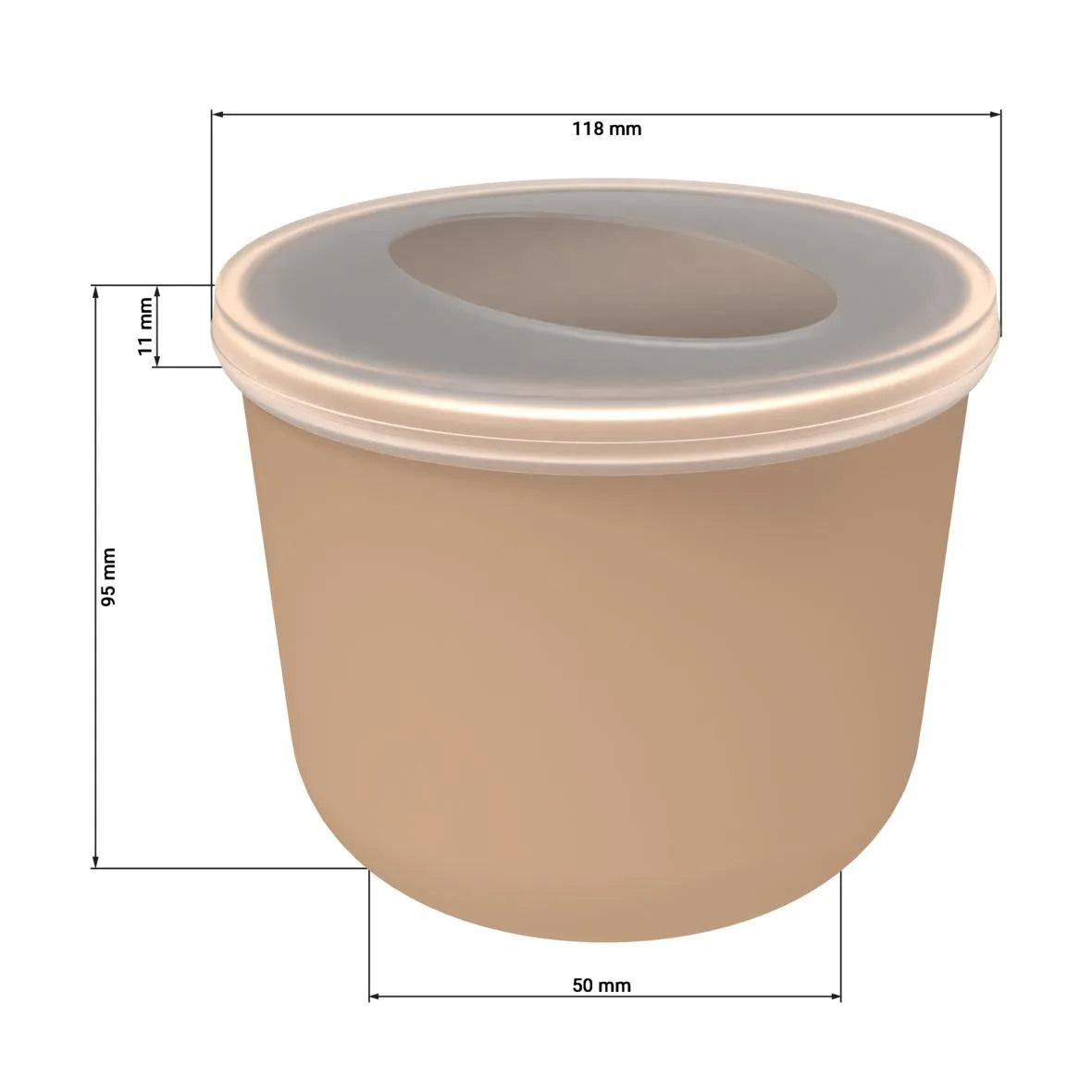 Mehrweg-Lunchpot "ToGo", 650 ml, Ø114x95mm