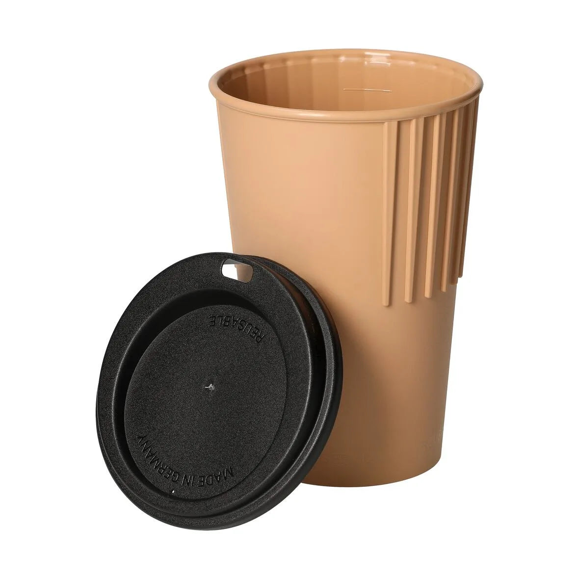 Riffel-Becher To Go, 300ml, braun