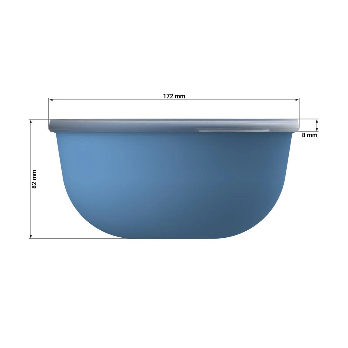 Mehrweg-Food-Bowl ToGo inkl. Deckel, Classic, 1000ml, Ø168x82mm