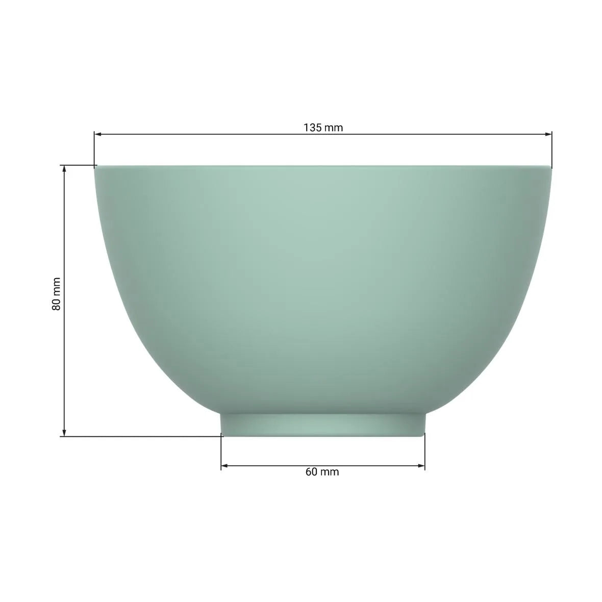 Mehrweg-Bio-Müslischale "1 Colour", 500ml, Ø136x80mm, matt