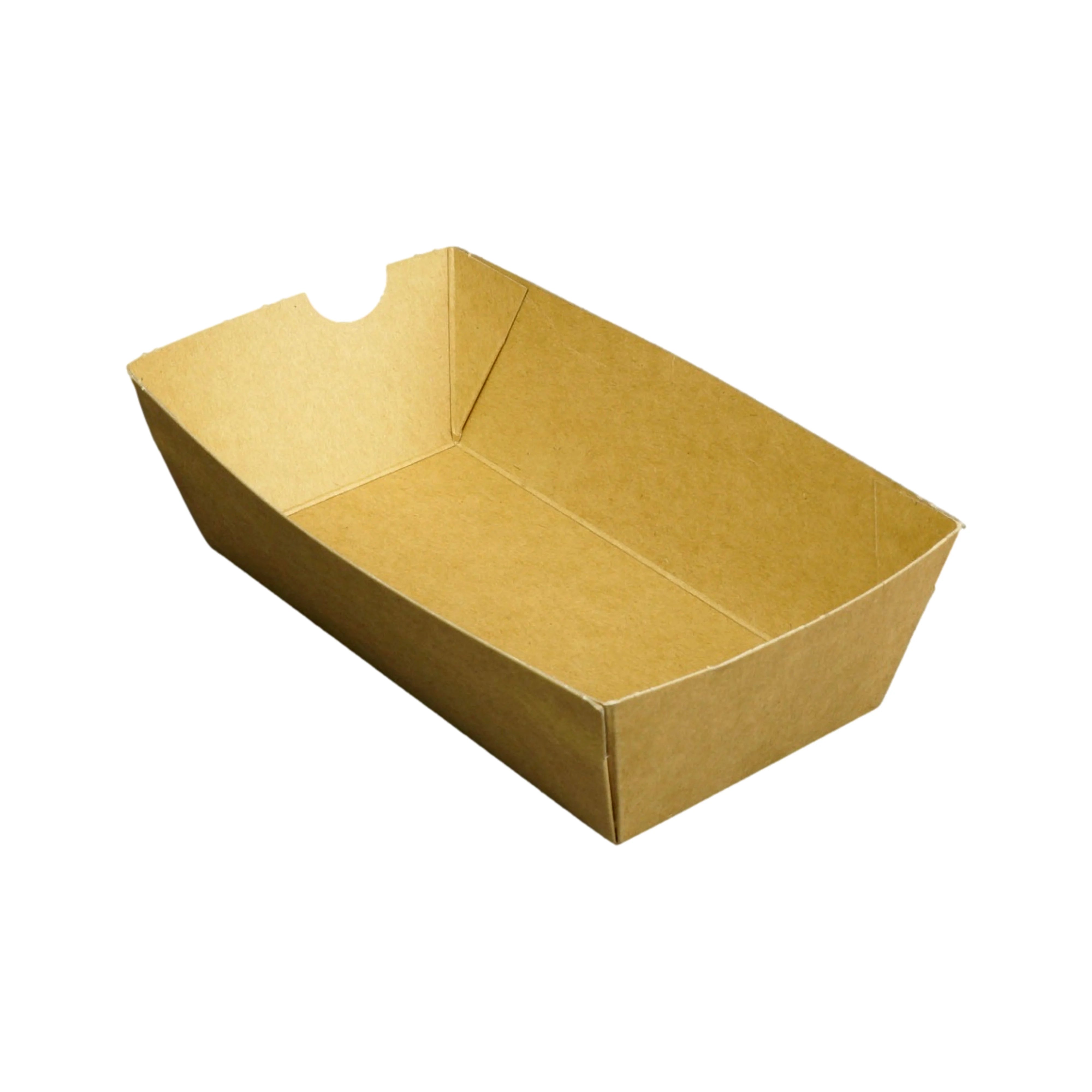 Snackschalen "Bio", Karton, 138,5x68x45mm, braun