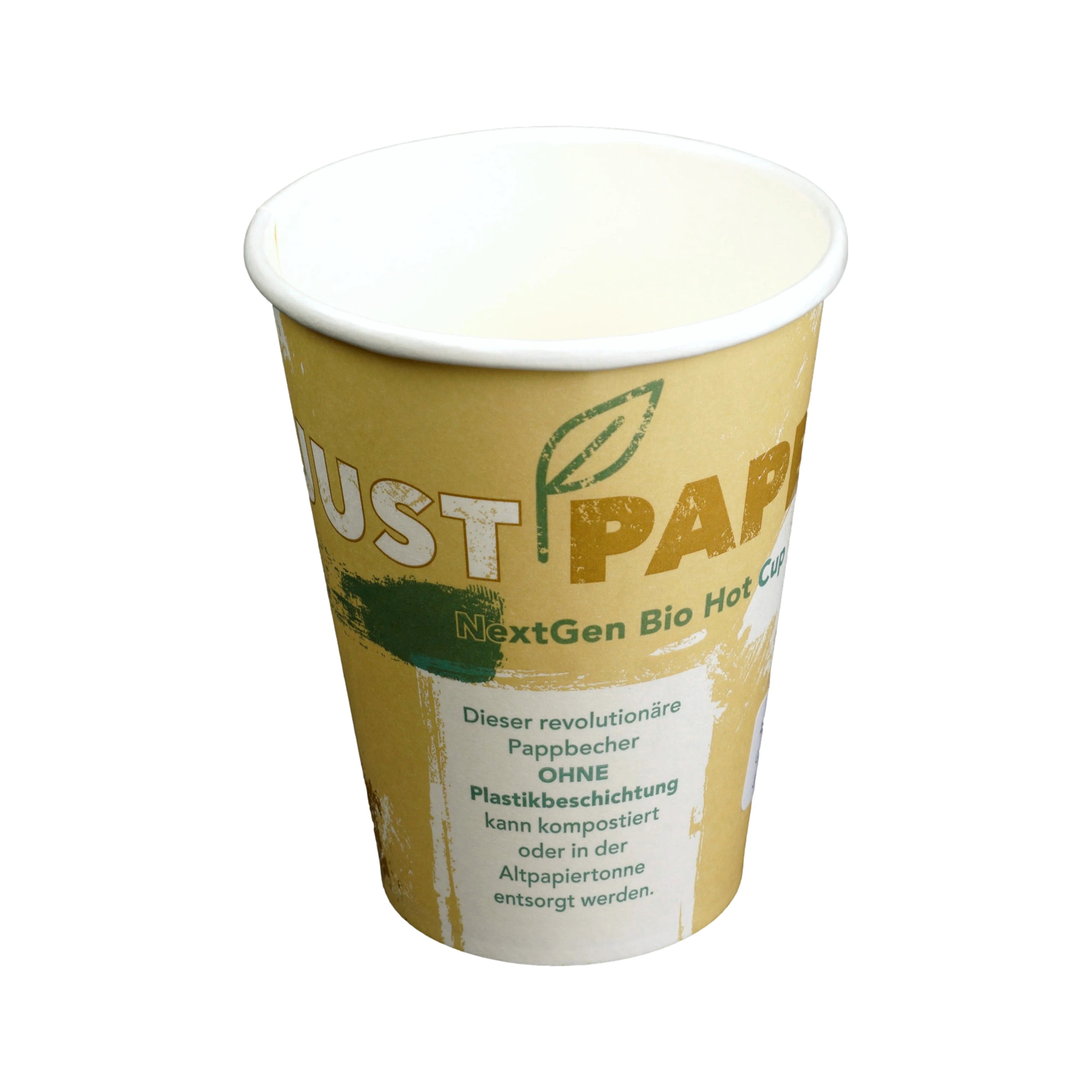 Kaffeebecher To Go "Just Paper", Karton, Neutraldruck