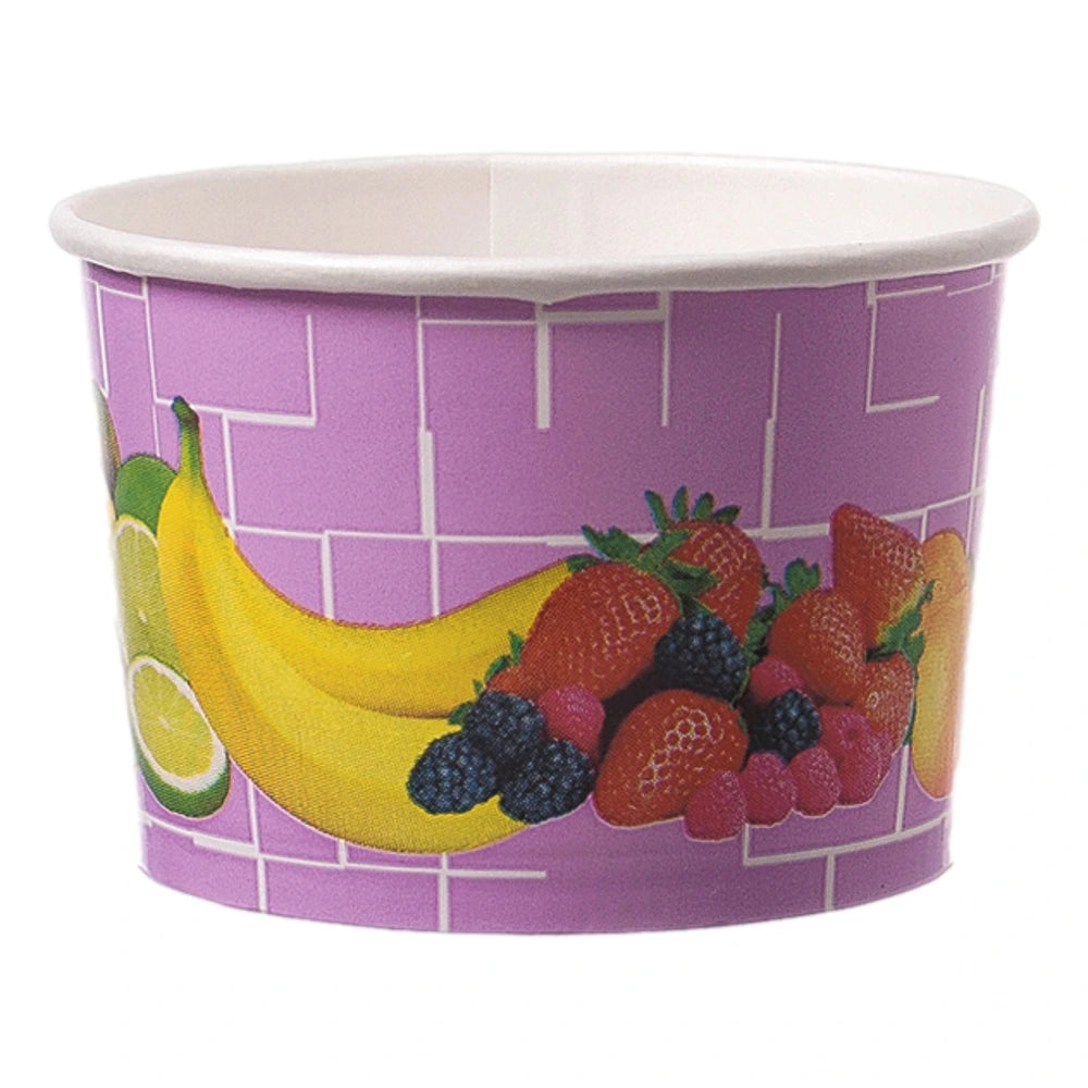 Eisbecher To Go "Früchte", Pappe, lila