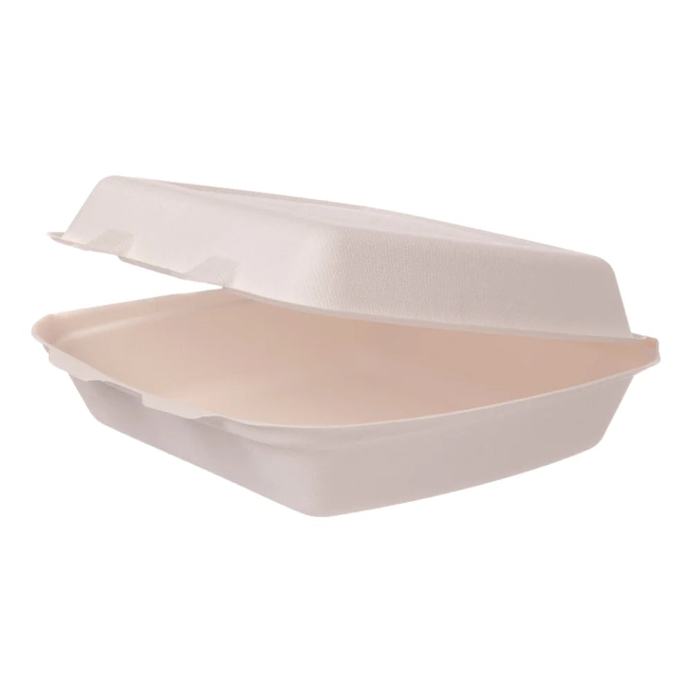 Menüboxen | Bagasse | 244x208x70mm | ungeteilt | natur