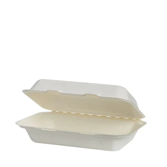 Lunch-Boxen "IP10", Bagasse, 244x162x72mm, natur