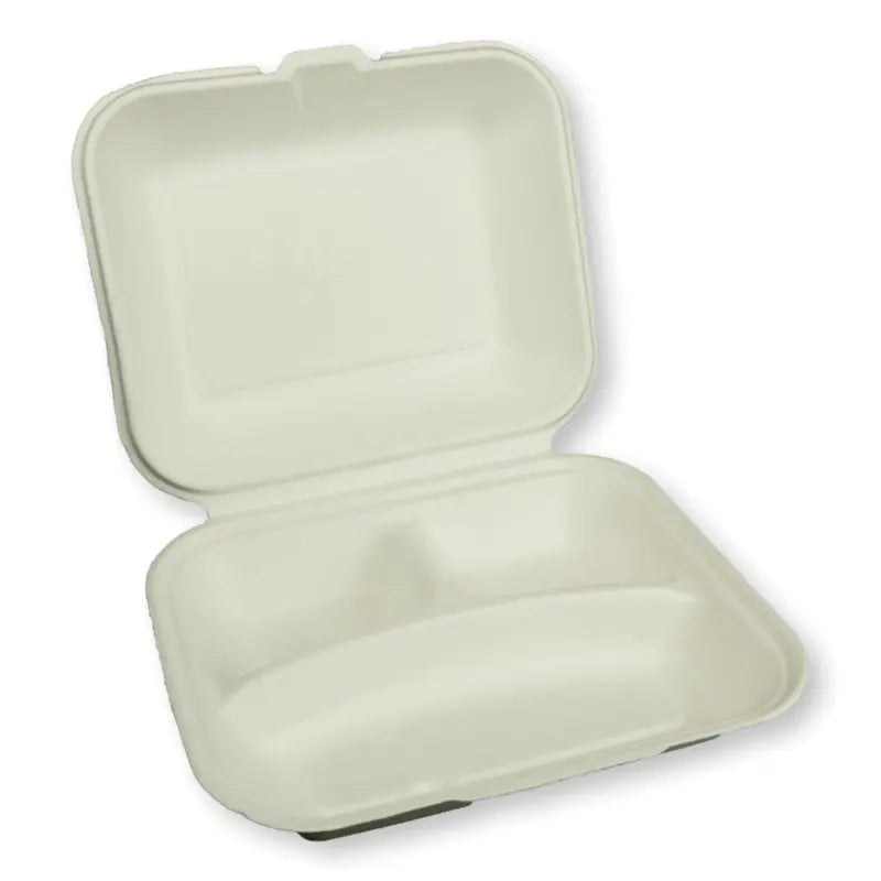 Menüboxen, Bagasse, 24x20x8cm, eco-friendly, natur