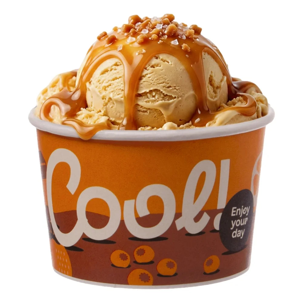 Eisbecher To Go "Früchte Top", Papier, Neutraldruck - 140ml