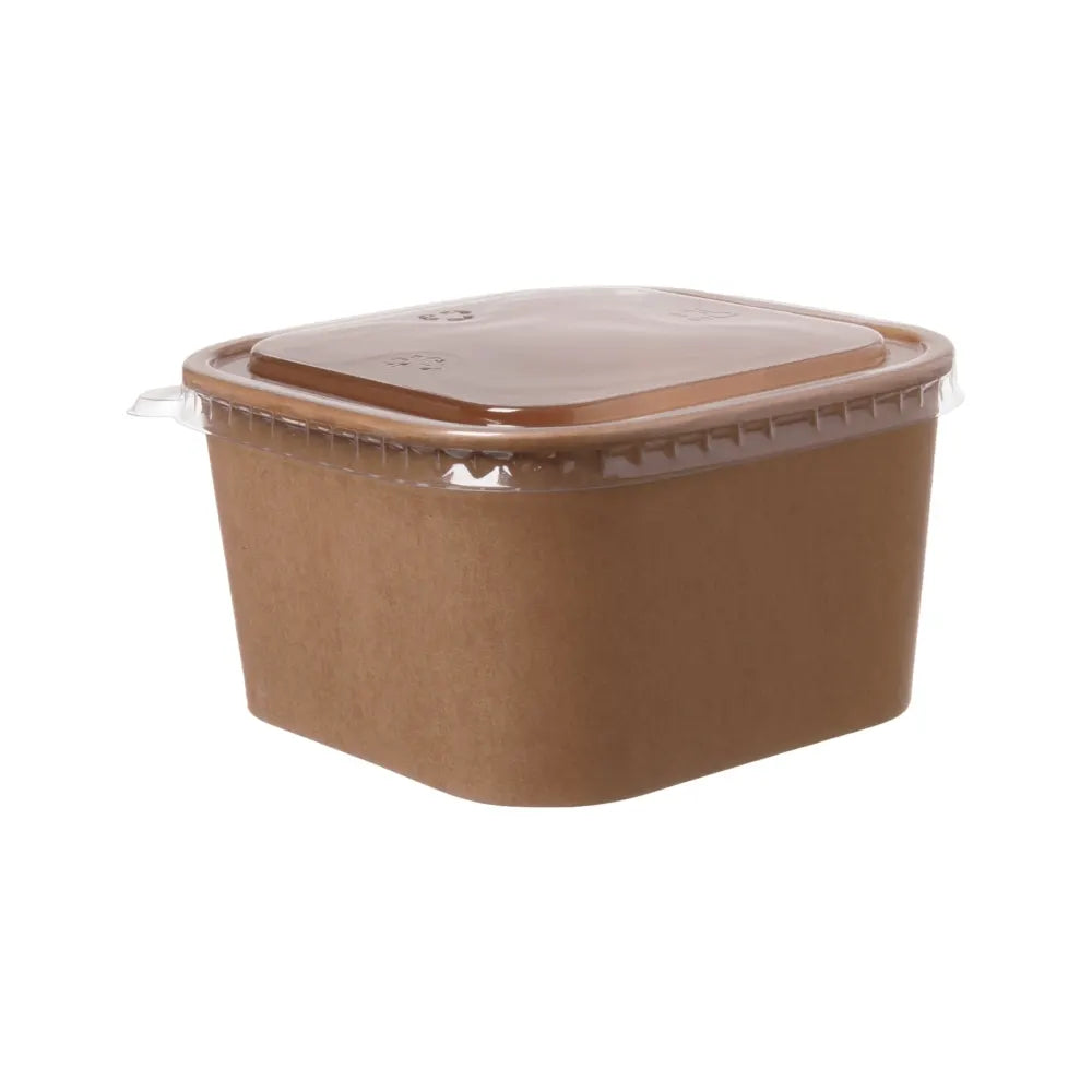 Salatschalen To Go "PE" (300 St.), Papier, quadratisch, braun